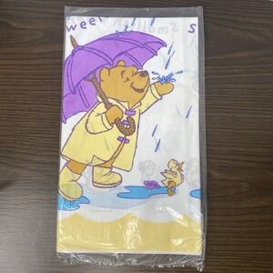 VTG Winnie the Pooh "Smallish friends are sweeter" Hallmark 54 x 89 Tablecover